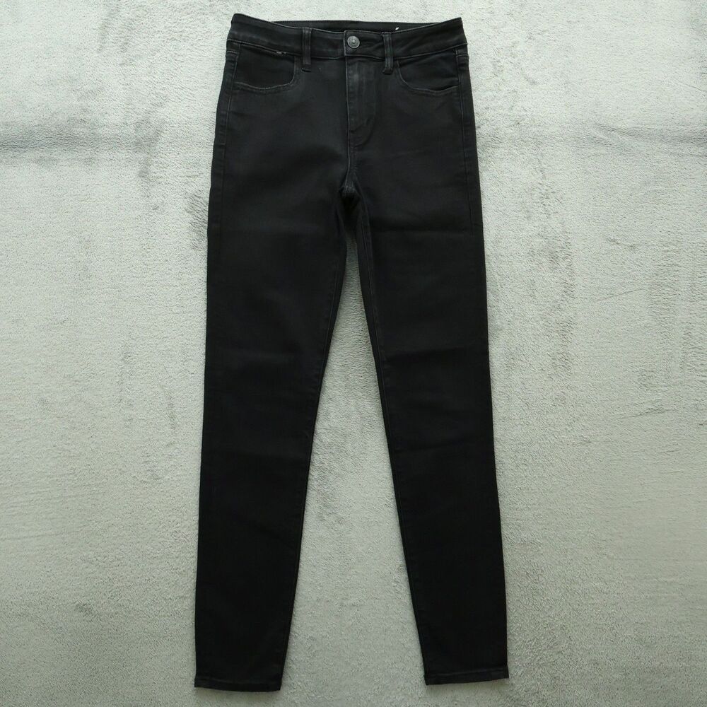 American Eagle Jeans Women's Size 8L Black High-Rise Jegging Denim 31" Inseam